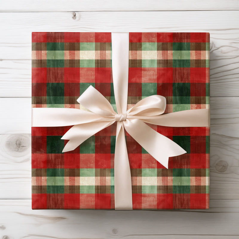 Evergreen Noel - Christmas Plaid Wrapping Paper