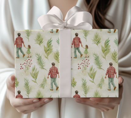 Nature's Embrace - Scenic Forest father and daughter Gift Wrap