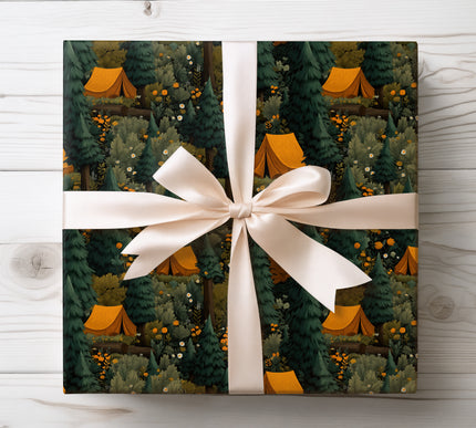 Wrap your gifts with the magic of nature using Twilight Tapestry wrapping paper. Featuring an enchanted camping scene, this paper is ideal for outdoor lovers, adventure gifts, and cozy celebrations. Premium matte finish with vivid detail.