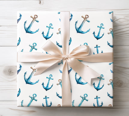 Celebrate the sea with Mariner’s Charm wrapping paper, showcasing classic nautical anchors in a stylish pattern. Great for maritime fans, beach parties, and travel-themed gifts. Durable paper with crisp prints and a smooth finish.
