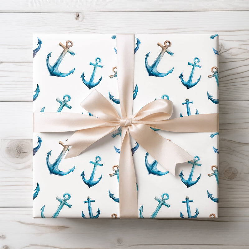 Mariner’s Charm – Nautical Anchor Gift Wrap