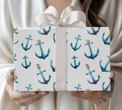 Mariner’s Charm – Nautical Anchor Gift Wrap