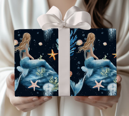 Siramere – Mystical Mermaid & Ocean Fantasy Scene Wrapping Paper