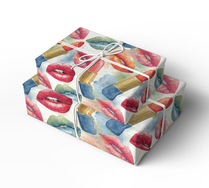 Glamour Muse - Lipstick and Lips Wrapping Paper