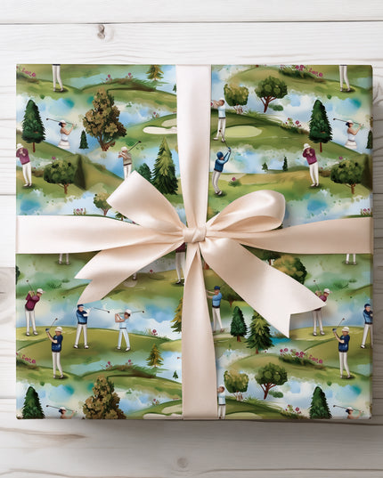 Greenglance – Scenic Golf Course with Players Wrapping Paper