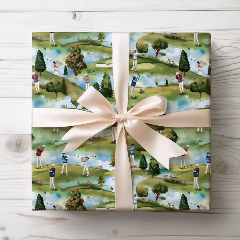Greenglance – Scenic Golf Course with Players Wrapping Paper