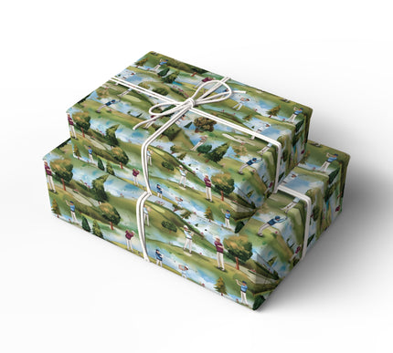 Greenglance – Scenic Golf Course with Players Wrapping Paper