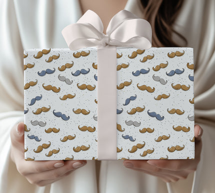 Mustachio Mystique - Quirky Moustache Gift Wrap