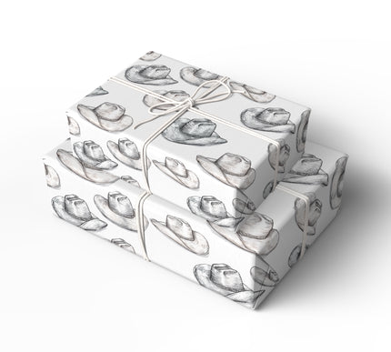 RodeoShade – Vintage Cowboy Hat Sketch Wrapping Paper