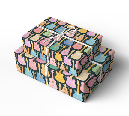 Melodic Strings - Colorful Guitar Pattern Wrapping Paper