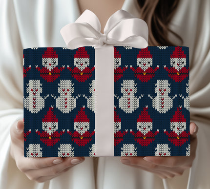 Frostvale – Santa and Snowmen Knit Christmas Wrapping Paper