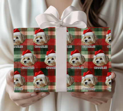 PlaidTails – Personalized Pet Christmas Wrapping Paper