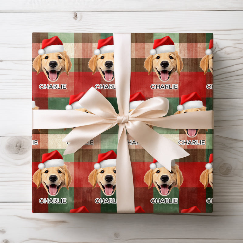 PlaidTails – Personalized Pet Christmas Wrapping Paper
