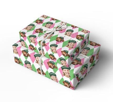 FairwayFaces – Personalized Golf Wrapping Paper