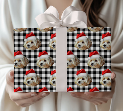 PlaidPaws Classic – Personalized Dog Christmas Wrapping Paper