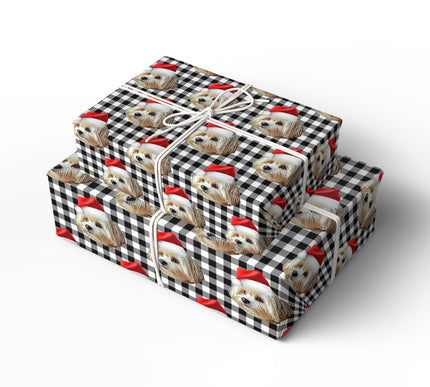PlaidPaws Classic – Personalized Dog Christmas Wrapping Paper