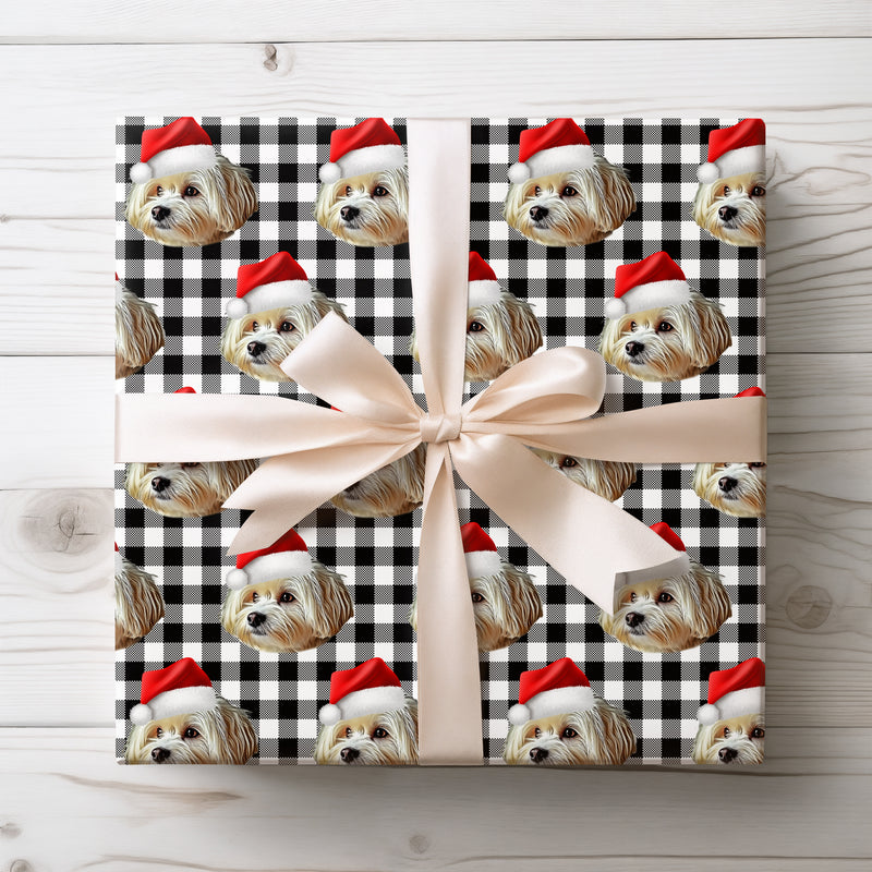 PlaidPaws Classic – Personalized Dog Christmas Wrapping Paper