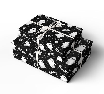 BooCharm – Cute Ghost Halloween Wrapping Paper