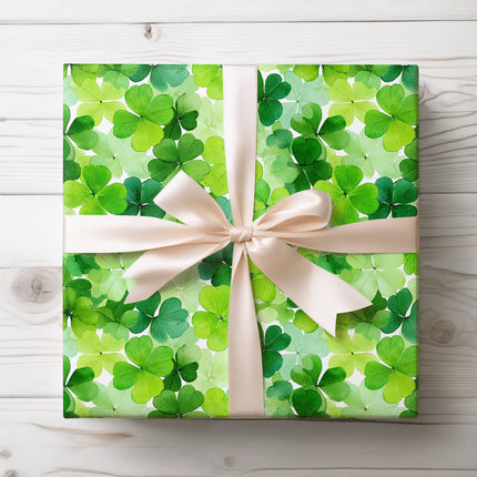 Celebrate luck and cheer with CloverMist, a shamrock-themed wrapping paper ideal for St. Patrick’s Day gifts, party favors, and Irish-inspired occasions. 