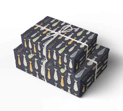 Dapper Dad Doodles - Father's Day Necktie Wrapping Paper