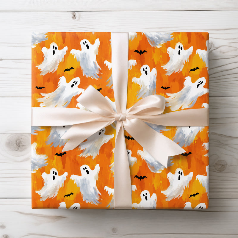 PhantomBrush – Painted Ghost Halloween Wrapping Paper