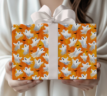 PhantomBrush – Painted Ghost Halloween Wrapping Paper