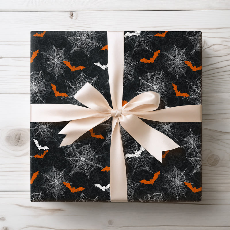 WebWing – Bat & Spiderweb Halloween Wrapping Paper