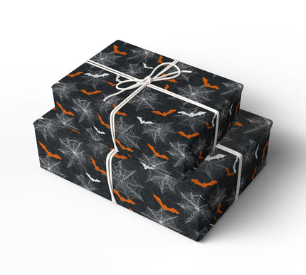 WebWing – Bat & Spiderweb Halloween Wrapping Paper