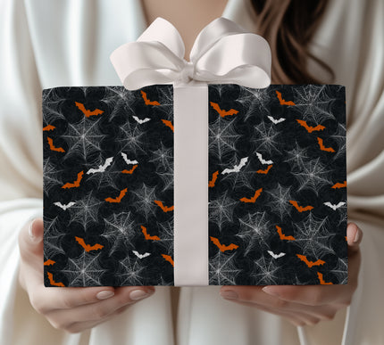 WebWing – Bat & Spiderweb Halloween Wrapping Paper