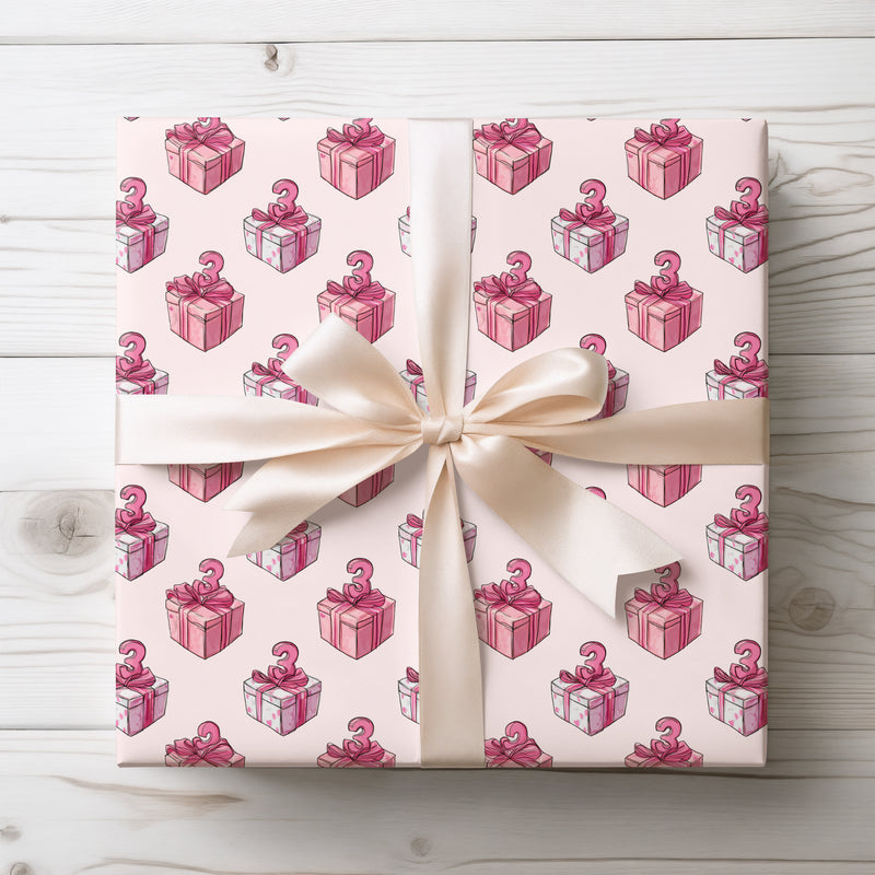 HeartFrost – Pink Number 3 Birthday Gift Box Wrapping Paper