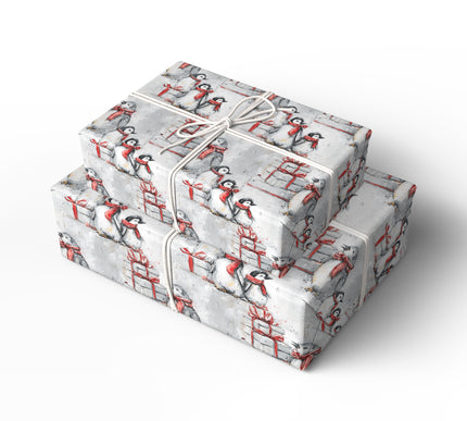 ArcticWhimsy – Penguin Christmas Wrapping Paper