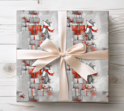 Foxglint – Festive Fox with Christmas Gifts Wrapping Paper