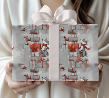 Foxglint – Festive Fox with Christmas Gifts Wrapping Paper