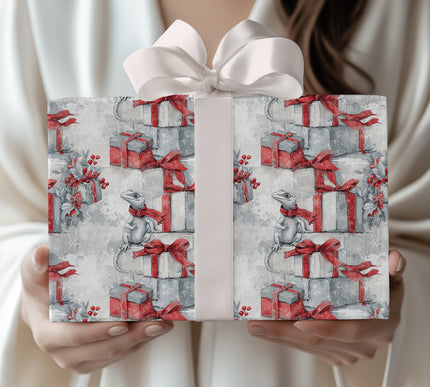 Glacira – Winter Lizard with Christmas Gifts Wrapping Paper