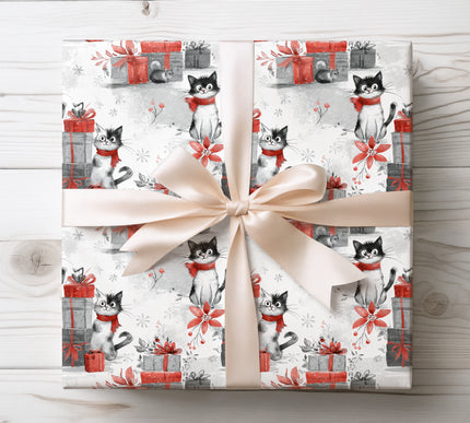 Merrywhisker – Christmas Cat Festive Wrapping Paper