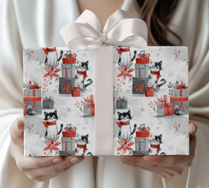 Merrywhisker – Christmas Cat Festive Wrapping Paper