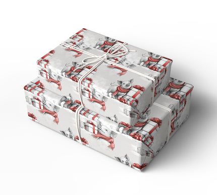 Snugglehoof – Cute Piglet with Holiday Presents Wrapping Paper