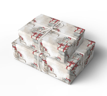Stripespark – Playful Tiger Cub Christmas Wrapping Paper