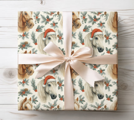 WinterStallion Joy – Horse Christmas Wrapping Paper
