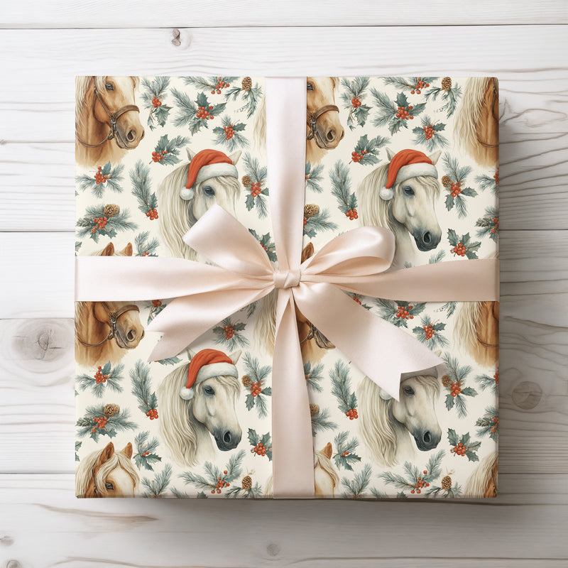WinterStallion Joy – Horse Christmas Wrapping Paper