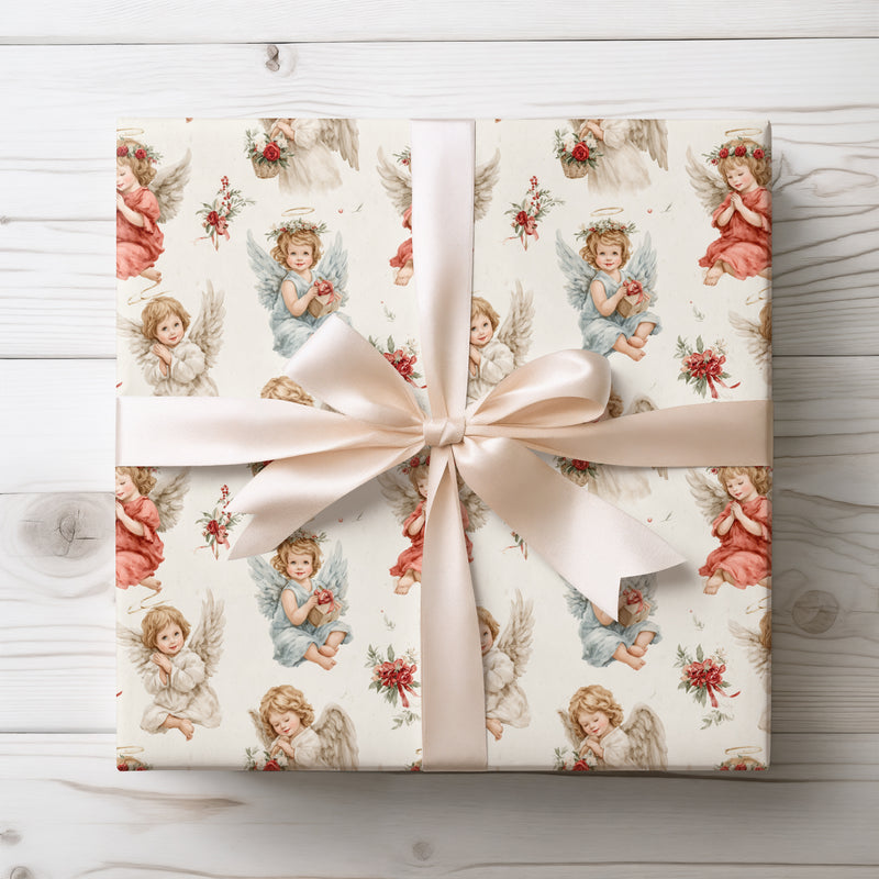CelestiaJoy – Vintage Angel Christmas Wrapping Paper