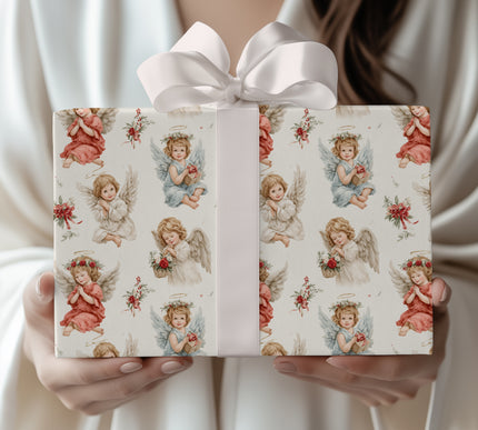 CelestiaJoy – Vintage Angel Christmas Wrapping Paper