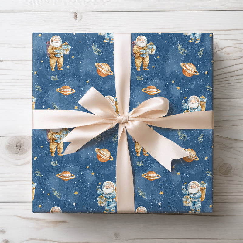 CosmoClaus – Astronaut Santa Christmas Wrapping Paper