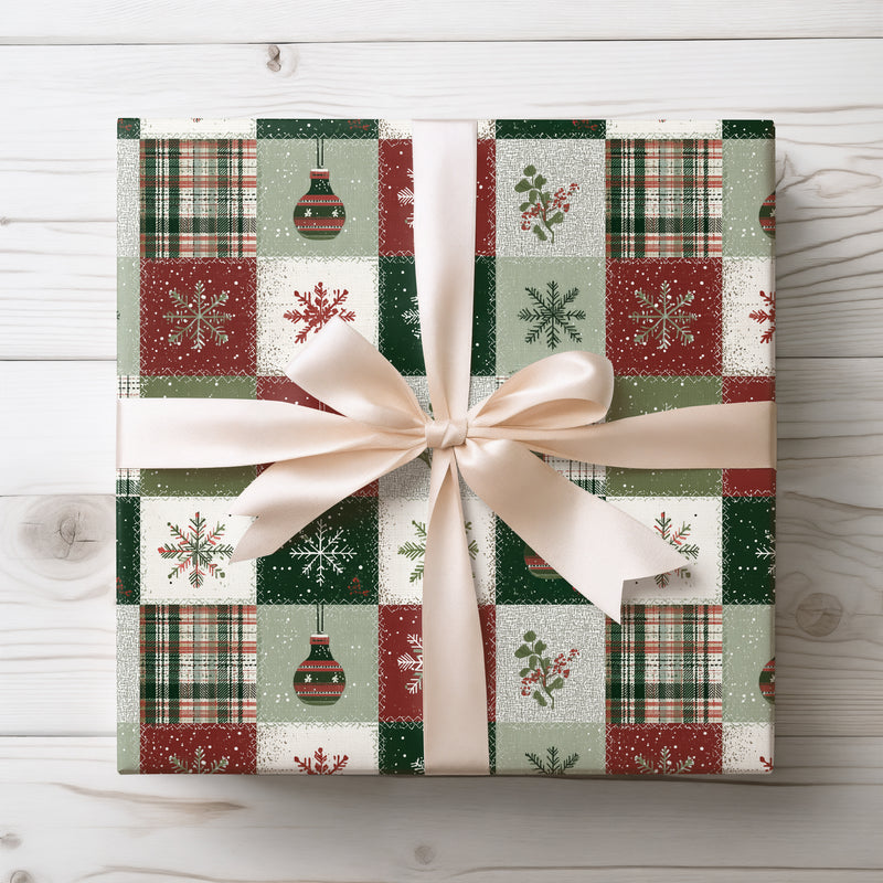 PatchJoy – Christmas Patchwork Wrapping Paper