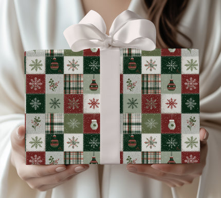 PatchJoy – Christmas Patchwork Wrapping Paper