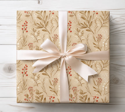 Cozy and festive, BerryWhisper features red berries with pine branches. Perfect for traditional holiday gifting, rustic décor, and woodland Christmas themes. 