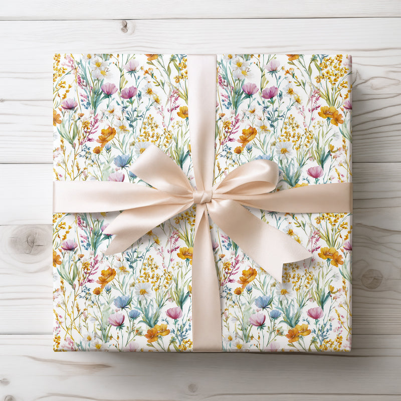 Bloomveil – Wildflower Meadow Watercolor Wrapping Paper