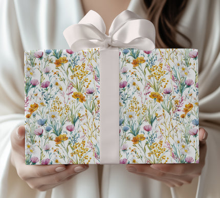 Bloomveil – Wildflower Meadow Watercolor Wrapping Paper