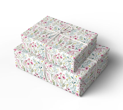 Roselithe – Pink Blossom Garden Watercolor Wrapping Paper