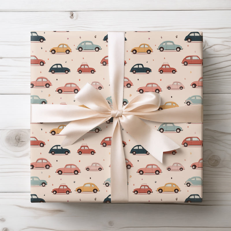 BugsyDrive – Classic Beetle Car Pattern Wrapping Paper